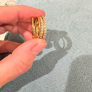 Kendra Scott Elegant Gold and Silver Women's Ring Set.